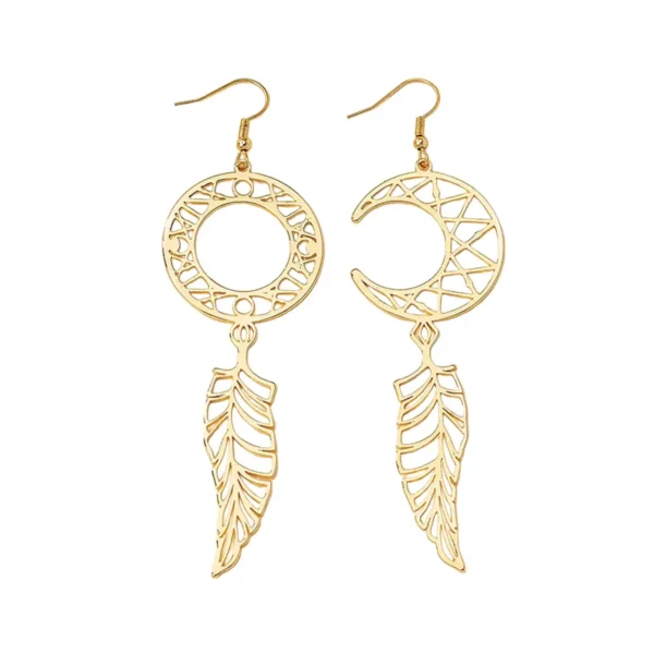 Ohrringe Sonne & Mond, goldfarben