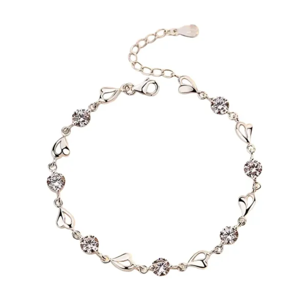 Armband Herz Zirkon Silber